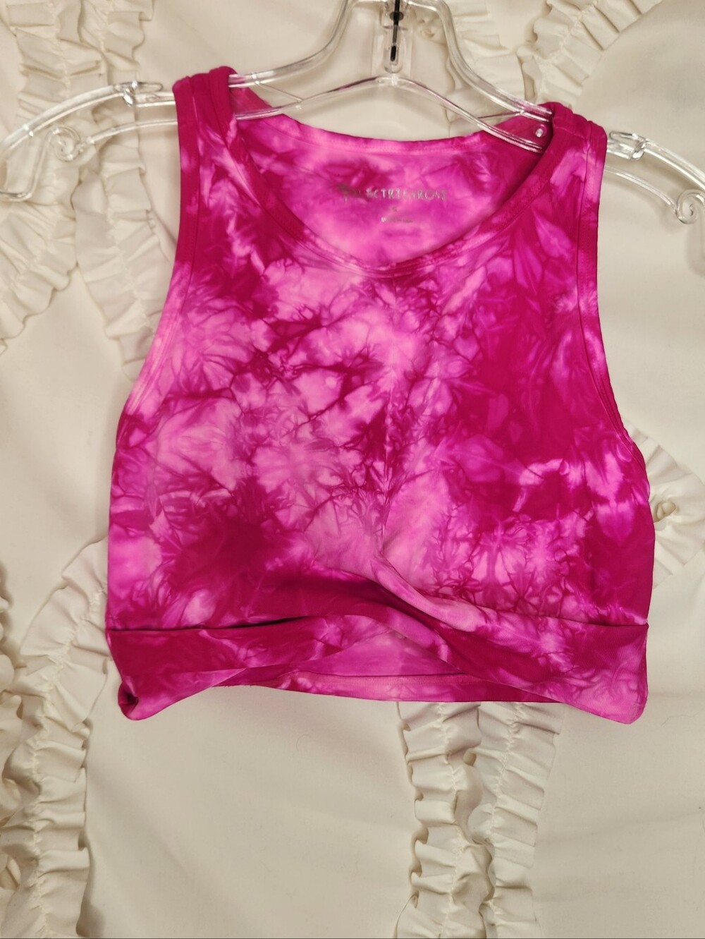 Electric & Rose Pink Tie-Dye Top Twist Front Sz Small